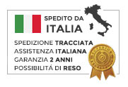 Prodotto spedito dall'Italia con spedizione tracciata, garanzia 2 anni e assistenza italiana