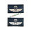 patch toppa brevetto paracadutista blu militare argento