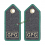 coppia di controspalline gpg con bottoni grigio bordo verde 1