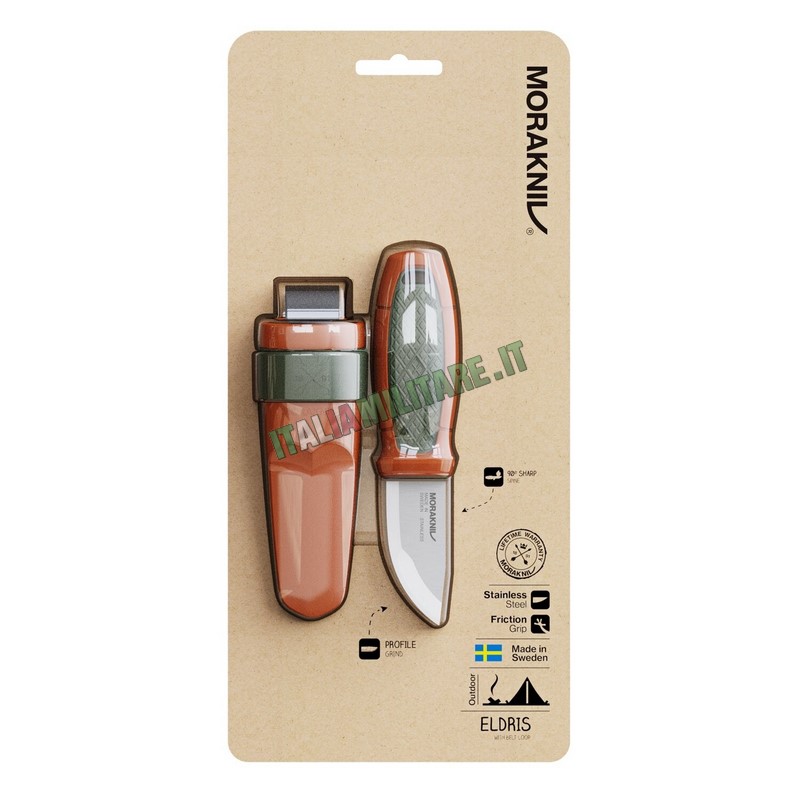 Couteau Morakniv Companion, Lame Inox, Cl : Vert Arm&eacute;e