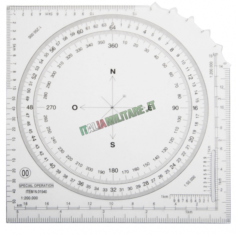 Goniometro Per Mappe Militari MGRS USNG - Scala Coordinate Topografiche Trasparente Per Navigazione - Foto 2
