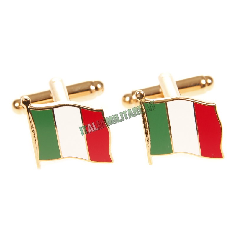 Gemelli da Camicia con Bandiera Italiana