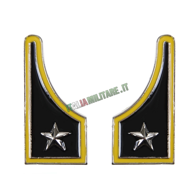 DELFIERO Mostrine Metallo Per Giacca - Coppia Rosso Dorato, 6.5x3 Cm - Foto 2