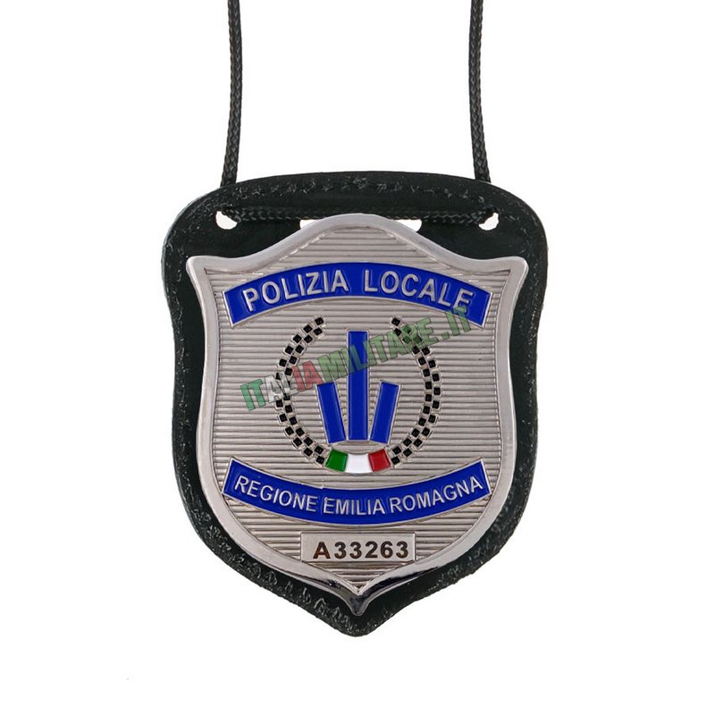 Porta Distintivo Da Collo Polizia Locale Emilia Romagna Ascot 603