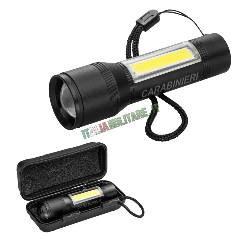 Torcia Led Ricaricabile Da Campeggio Con Zoom, Cono Segnalatore - Foto 10