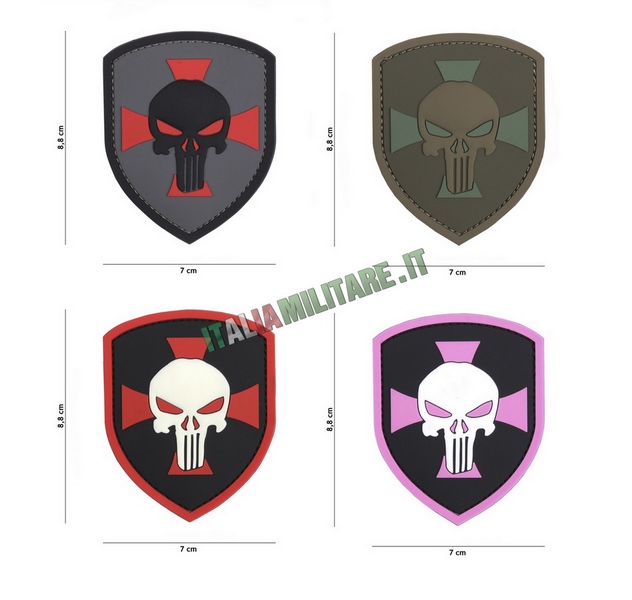 Patch Punisher Croce in Pvc