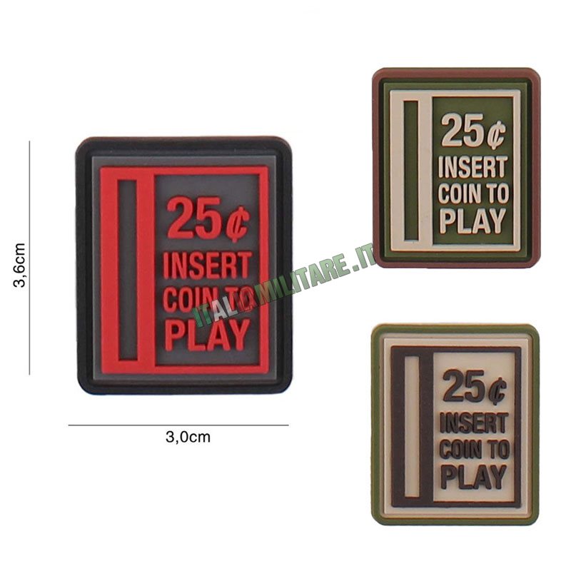 Patch Insert Coin to Play in Pvc