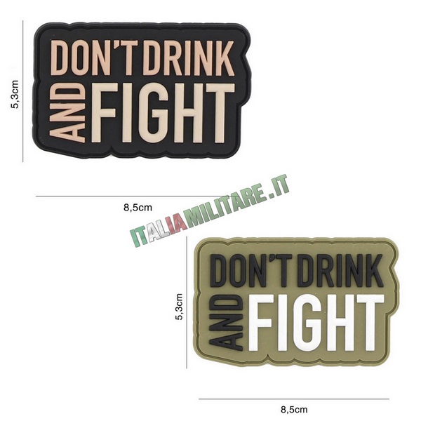 Patch Don't Drink and Fight in Pvc