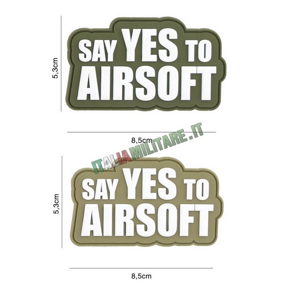 Patch Say Yes to Airsoft in Pvc