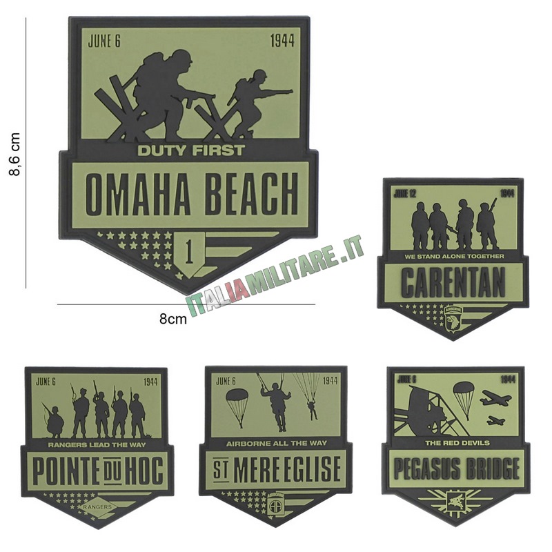 Patch Luoghi Operazione Overlord WWII in Pvc