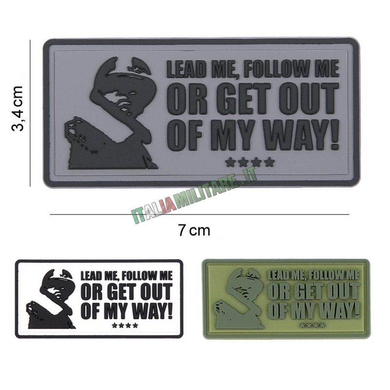 Patch Lead Me Or Get Out in Pvc