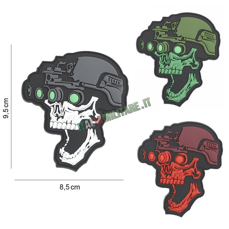 Patch Teschio con Visore Notturno in Pvc