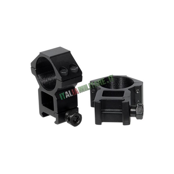 Anelli 30 mm Slitta Weaver Alti Accu-Shot