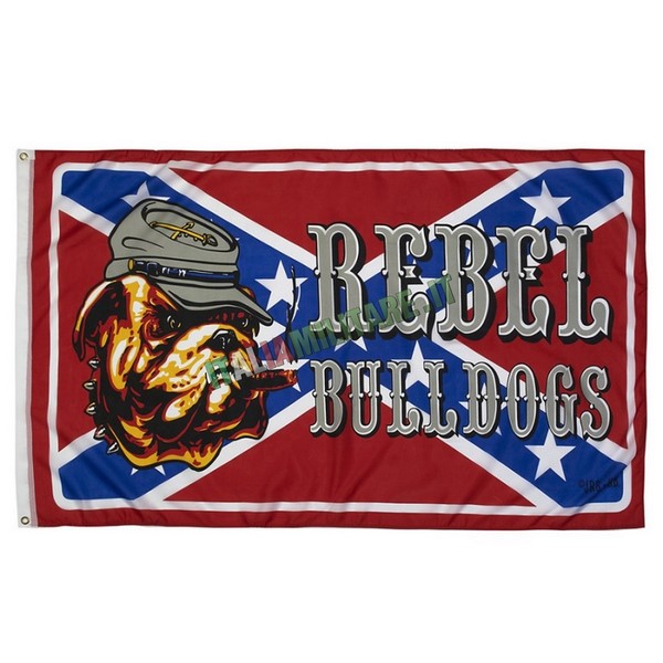 Bandiera Americana Sudista Rebel Bulldogs