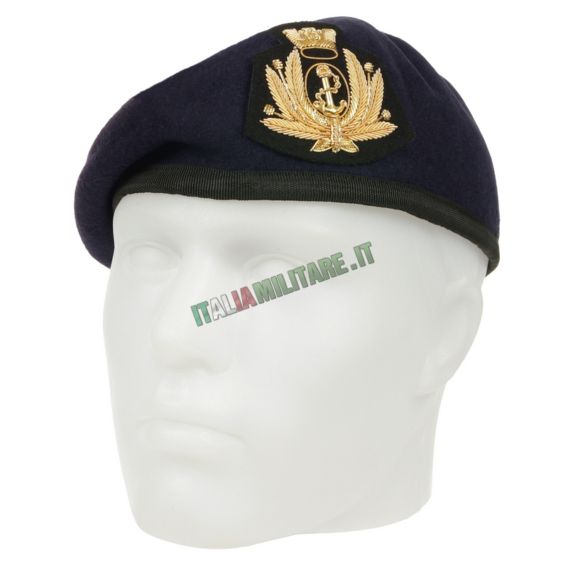 Basco Spagnolo Blu Marina Militare con Fregio