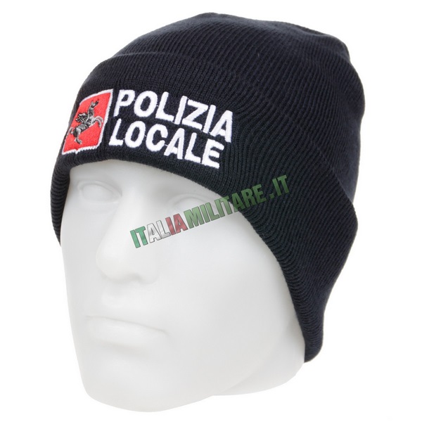 Berretto Lana con Ricamo Polizia Locale Toscana