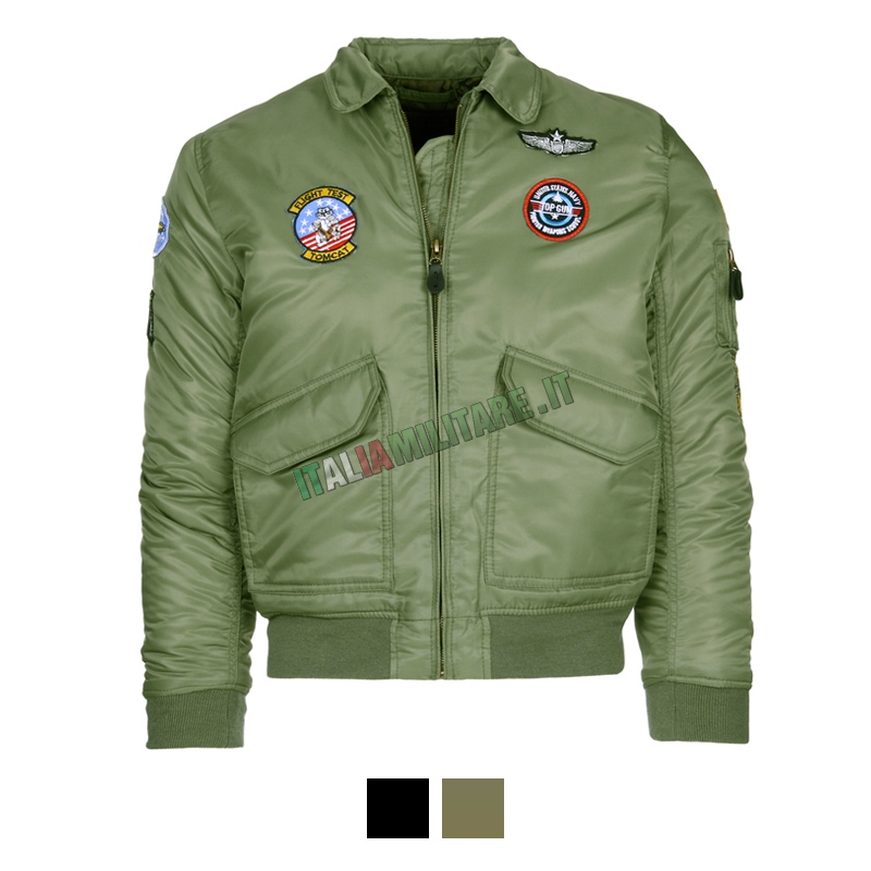 Mil-Tec Us Cwu Bomber Di Base Di Volo Giacca Hombres Caccia Flyer Tattica Cappot - Foto 6