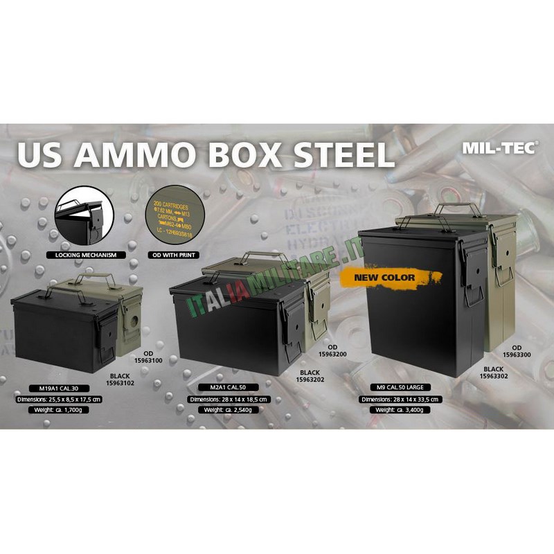 Box Munizioni Militare Nuova in Metallo - Varie Misure