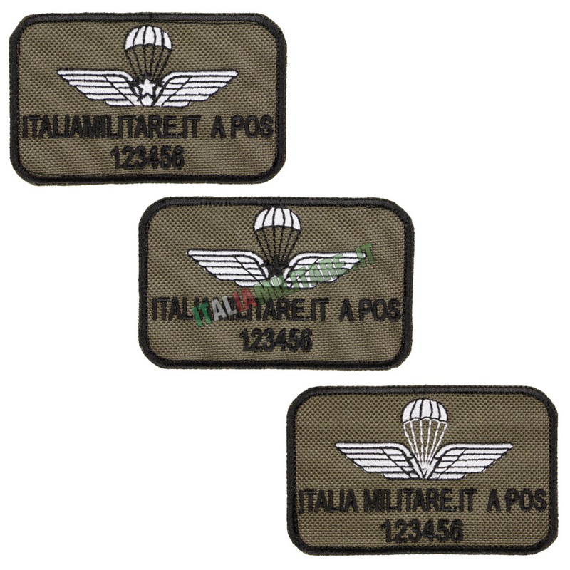 Patch Personalizzata Brevetto Paracadutista Verde