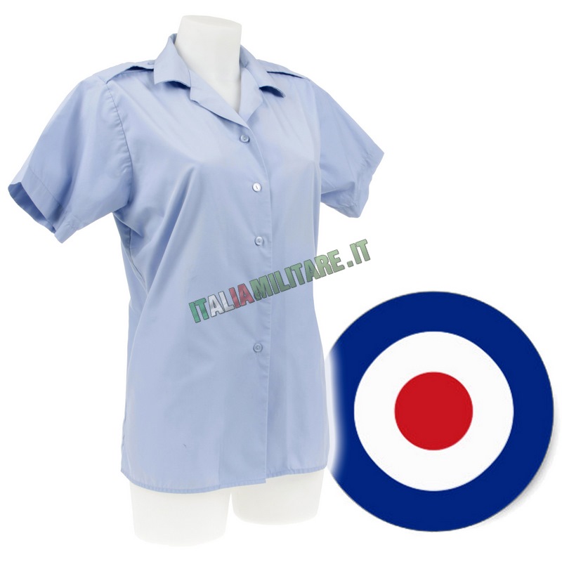 Camicia RAF Militare Inglese Originale da Donna - Manica Corta