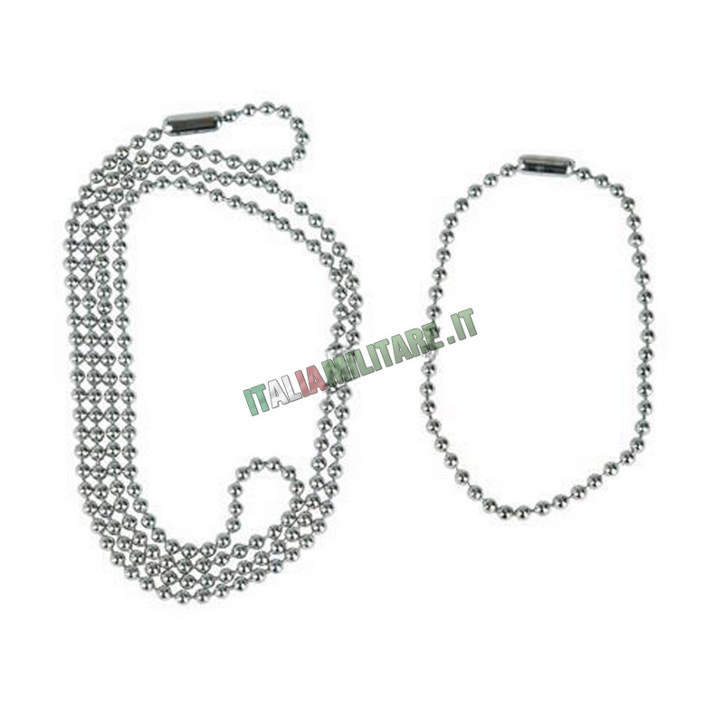 Catenelle per Piastrine Militari - 2 Pezzi