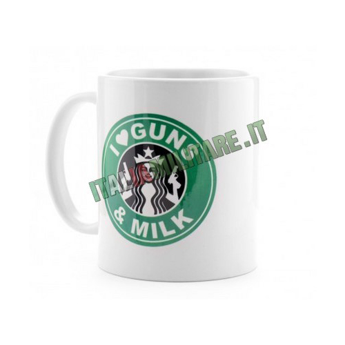 Tazza "I Love Guns And Milk"