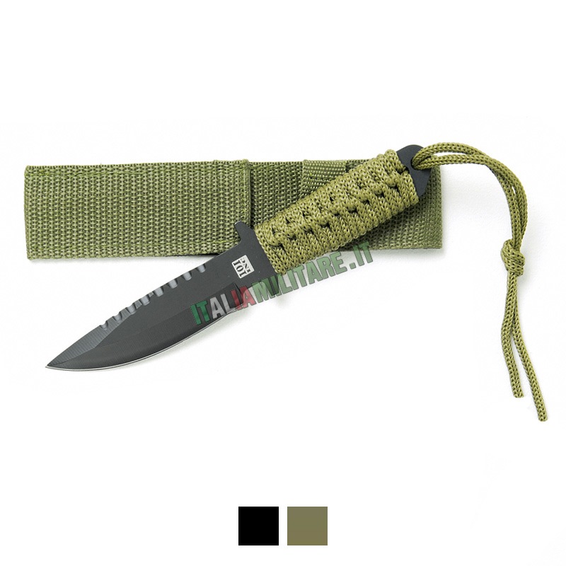 Coltello con Paracord Militare da 18 cm - Modello A