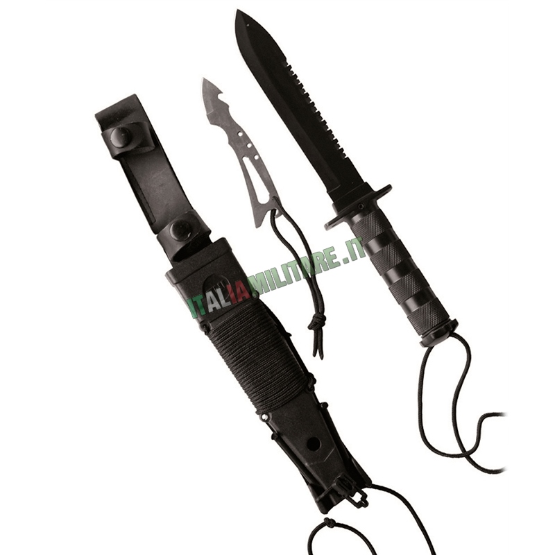 Coltello Survival Con Attrezzatura nel Manico