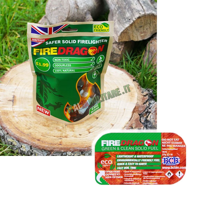 Combustibile Solido BCB Firedragon - Vari Formati