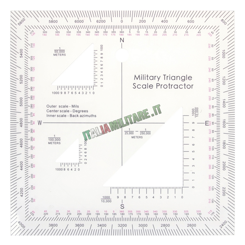 Coordinatometro Militare con Scala Triangolare