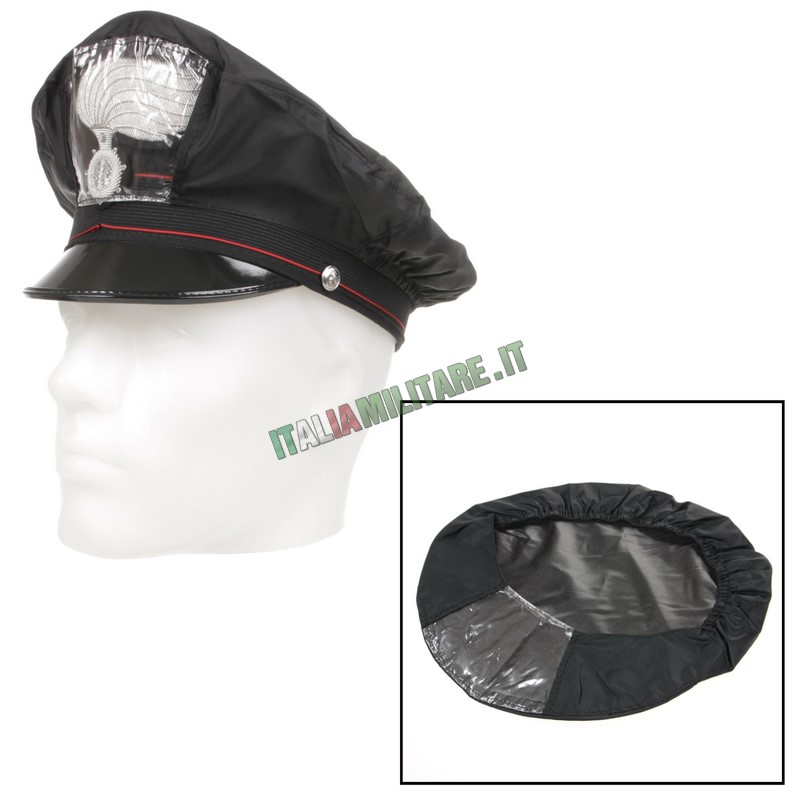 Copri Cappello Antipioggia da Divisa Carabinieri, Vigilanza, Polizia Locale