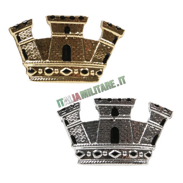 Grado Corona Turrita da Ufficiale Oro o Argento