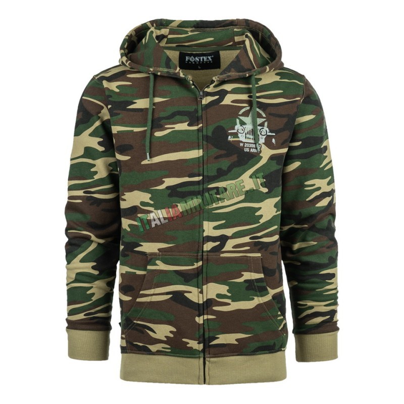 Felpa con Zip e Cappuccio Jeep Willy 