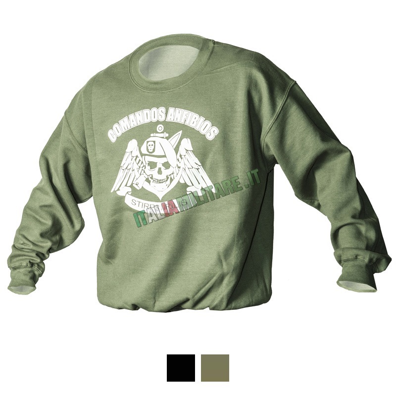 Felpa Stampata Militare Comandos Anfibios