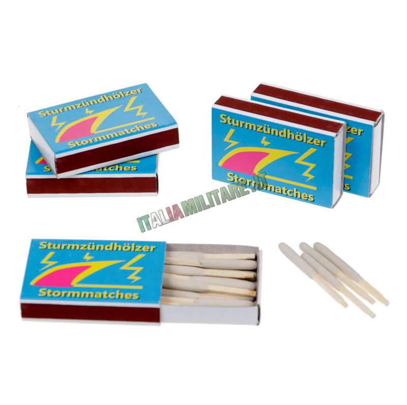 20 Fiammiferi Antivento Militari