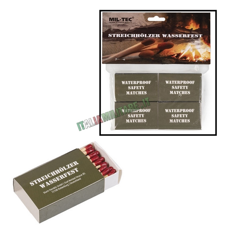 4 Scatole di Fiammiferi Impermeabili