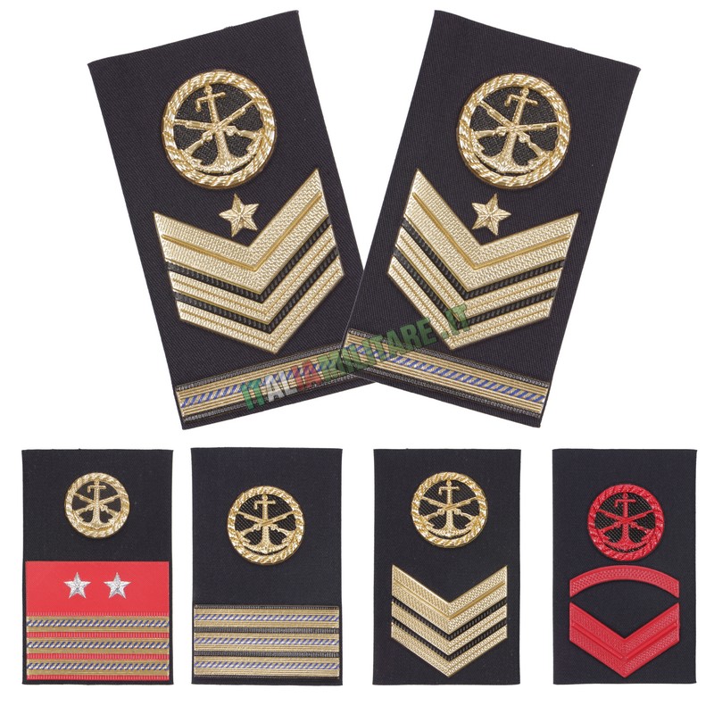 Coppia Gradi Tubolari Marina Militare - Fuciliere