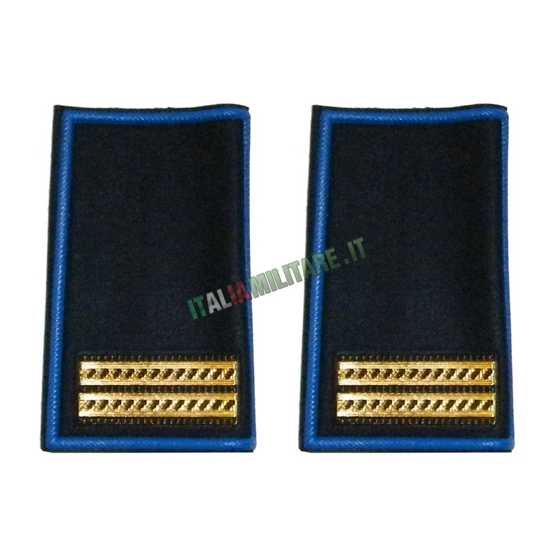 Coppia di Gradi Tubolari Guardie Giurate Bordo Blu - Maresciallo Ordinario