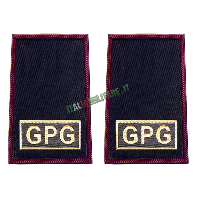 Coppia di Gradi Tubolari Guardie Giurate Bordo Cremisi - GPG