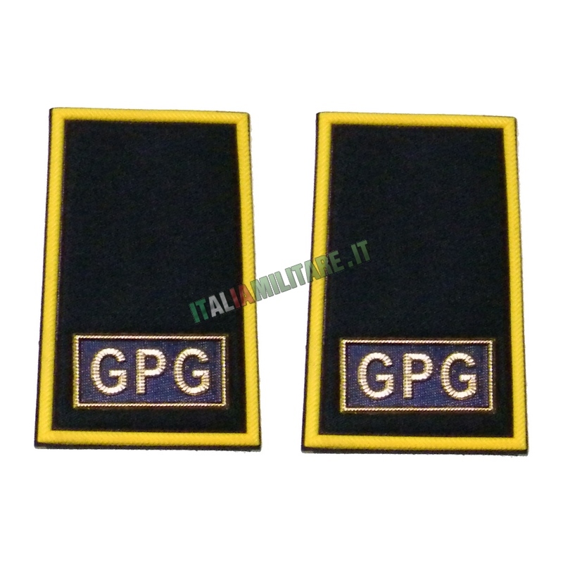 Coppia di Gradi Tubolari Guardie Giurate Bordo Giallo - GPG