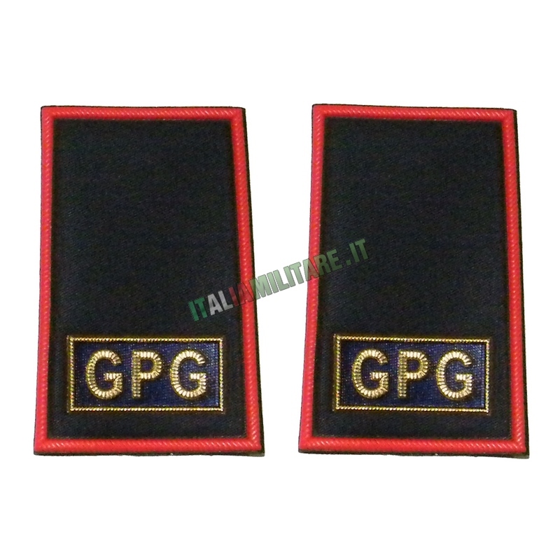 Coppia di Gradi Tubolari Guardie Giurate Bordo Rosso - GPG