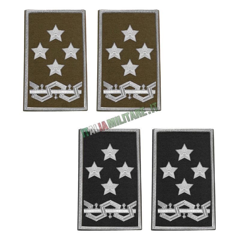 Coppia di Gradi Tubolari Esercito Capo di Stato Maggiore