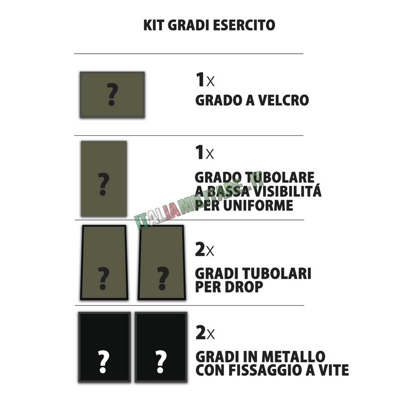 Kit Gradi Esercito Italiano
