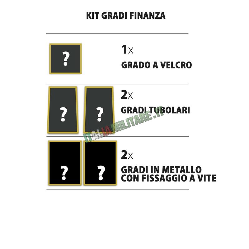 Kit Gradi Guardia di Finanza