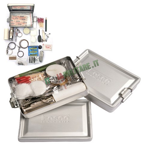 Kit Sopravvivenza Militare in Scatola Alluminio