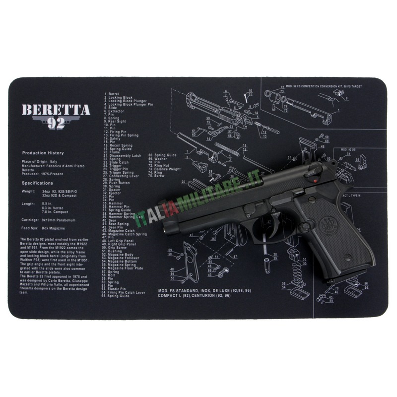 Tappetino per Pulizia Armi "Beretta 92"