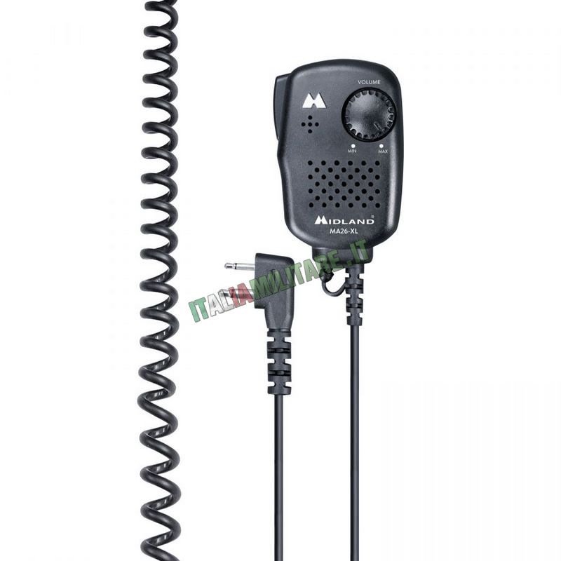 Microfono-Altoparlante da spalla Midland MA26-XL 2 Pin Midland
