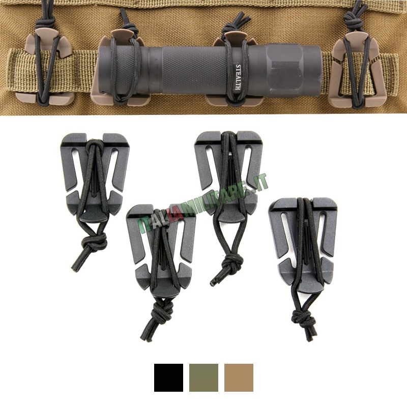 Moschettone Attacco Modulare con Elastico