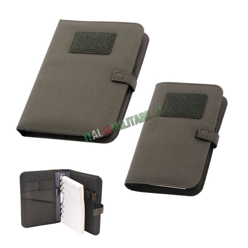 Notebook Taccuino Militare con Tasca Imbottita - Varie Misure