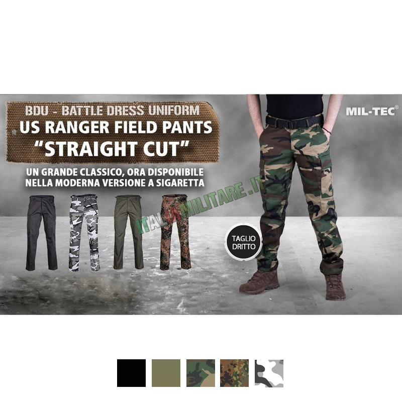 Pantaloni BDU Ranger a Sigaretta Militari Miltec